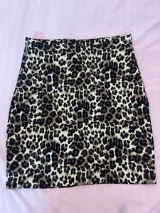 Leopard Print Mini Skirt