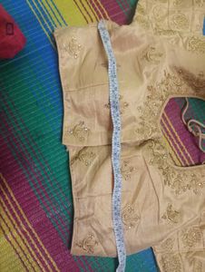 Embroidered Silk Saree Blouse