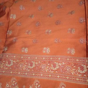 Silk Saree Orange