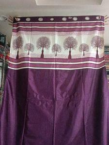 Purple Tree Print Curtain