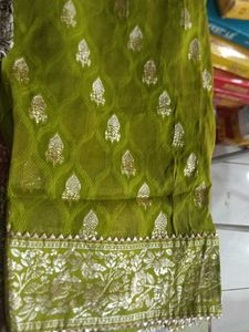 Green &amp; Red Salwar Kameez