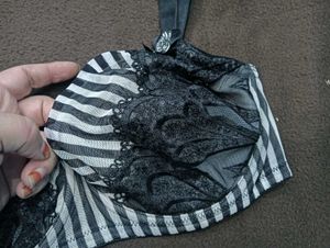 Striped Lace Bra 34E
