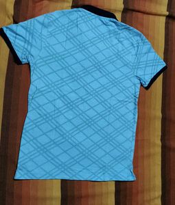 Byford By Pantaloons Men Blue Cotton Casual Tshirt