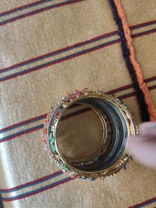 Colorful Stone Bangles (Set of 7)