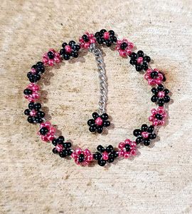 &#34; Beaded Flower Bracelet - Handmade With Love &#34;
