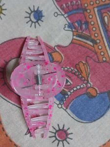 Pink Splatter Banana Clip