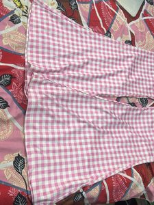 SSS Pink Gingham Flare Pants
