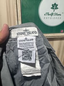 Stone Island Grey Straight Fit Easy Pants