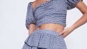 Zara Checks Crop Top