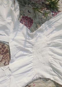 White Cotton Maxi Dress With Beautiful Embroidery