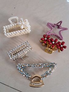 Set Of 5 Assorted Hair Claws