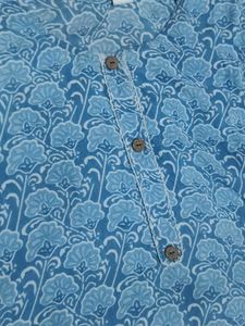 Blue Printed Tunic short kurti