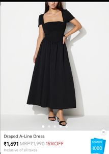 BLACK MIDI DRESS