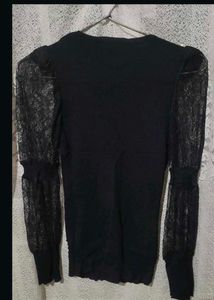 Stylish Black Top bedazzled