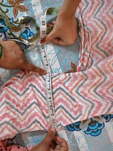 Zig-Zag Patterned Pink Kurti