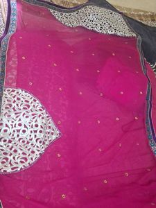 heavy Party Saree With Blouse