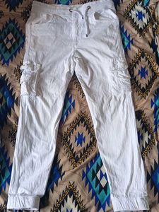 White Cargo Pants
