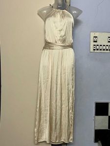 zara branded Elegant Cream Maxi Dress