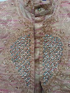 Khadi Kurta Pajama Jacket Set