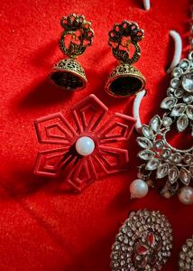 Traditional Earrings Combo With Western Eatings