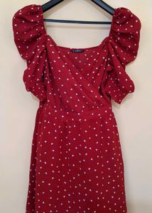 Shein Surpline Doted Print Dress