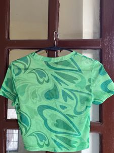 Mesh Green Top