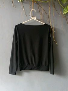 Black V Neck Stylish Party Wear Top