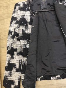 Textured Black &amp; White Jacket