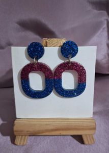 Sparkly Resin Stud Earrings