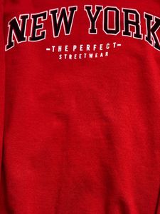 Cozy Red NY Streetwear Sweatshirt