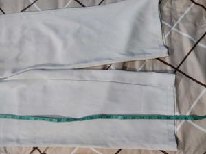 High-waist Off White Flared Trousers