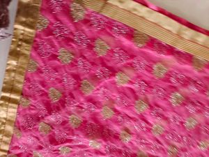 Pink Embellished Saree