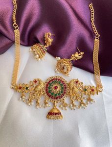 New Brass &amp; Copper Gold-plated Necklace set