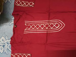 Maroon Kurta