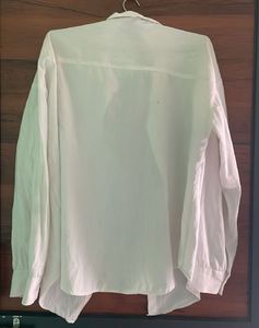 Mango White Button-Down Shirt