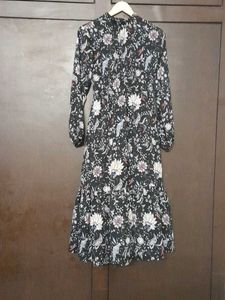 Floral Print Tiered Midi Dress
