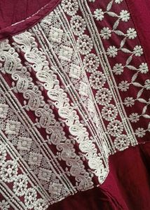 Wine Color Naira Suit