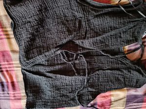 Black Tie-Back Sleeveless Top