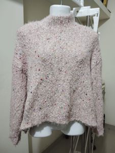 Pink Cozy Knit pullover Sweater