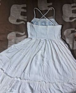 Crochet Top White And Blue Sundress