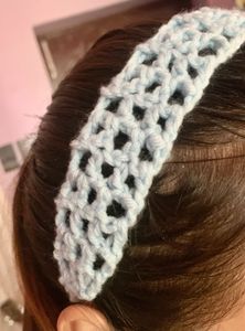 Light Blue Crochet Headband