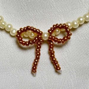 Pearl and Bow Bracelet