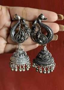 Peacock Jhumka Earrings