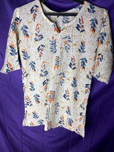 Floral Print Short Kurti