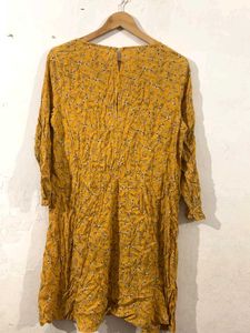 Flower Printef Mustard Short/ Mid Frock