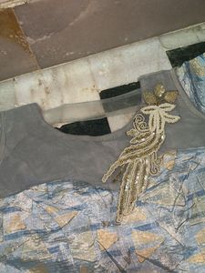 Elisha Blue and Gold Dress Gown