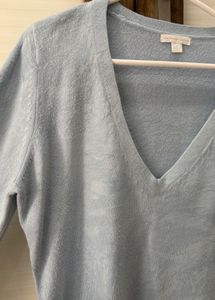 Light Blue V-Neck Sweater