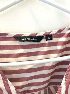 Striped V-Neck Blouse