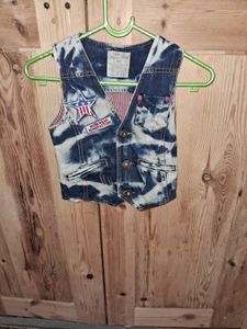 Sale🎊🎆🎄🎉Denim Vest with Patches