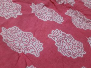 Pink &amp; White Printed Casual Pants